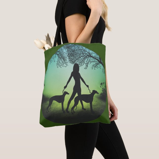 Bolsa Tote Greyhound Walks (Close Up)