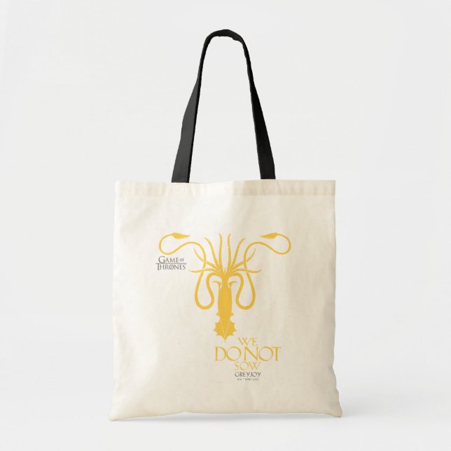 Bolsa Tote Greyjoy Sigil - Nós Não Fazemos Sow (Frente)