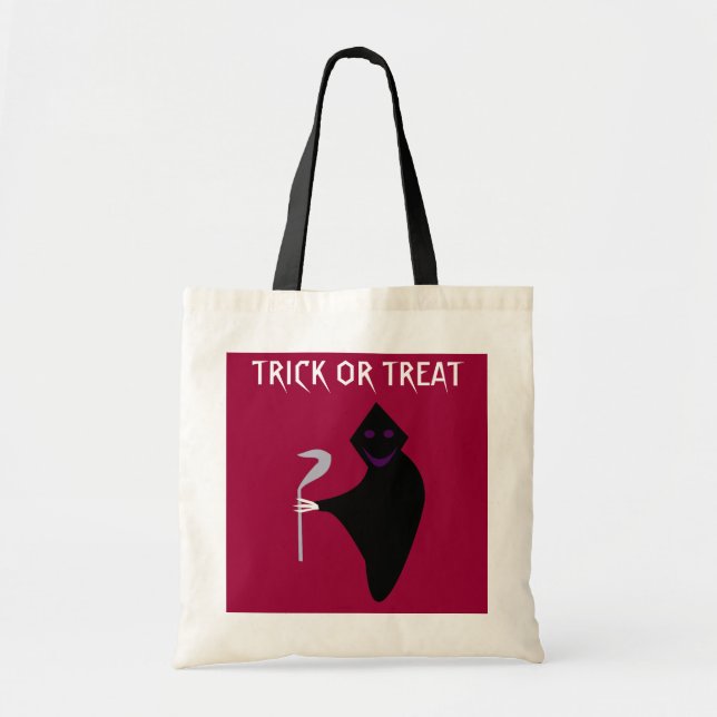 Bolsa Tote Grim Reaper Halloween Trick ou Treine Bag (Frente)