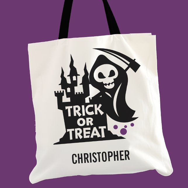 Bolsa Tote Grim Reaper Trick Personalizado Ou Tratado No Hall (Criador carregado)