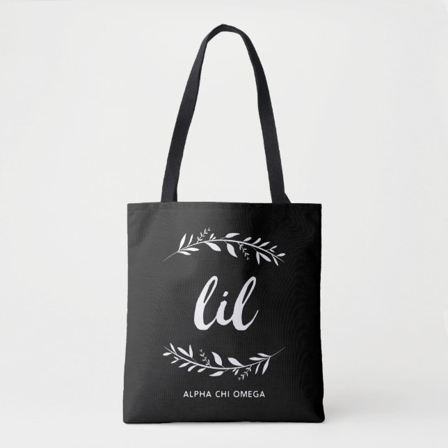 Bolsa Tote Grinalda alfa de Omega | Lil do qui (Frente)