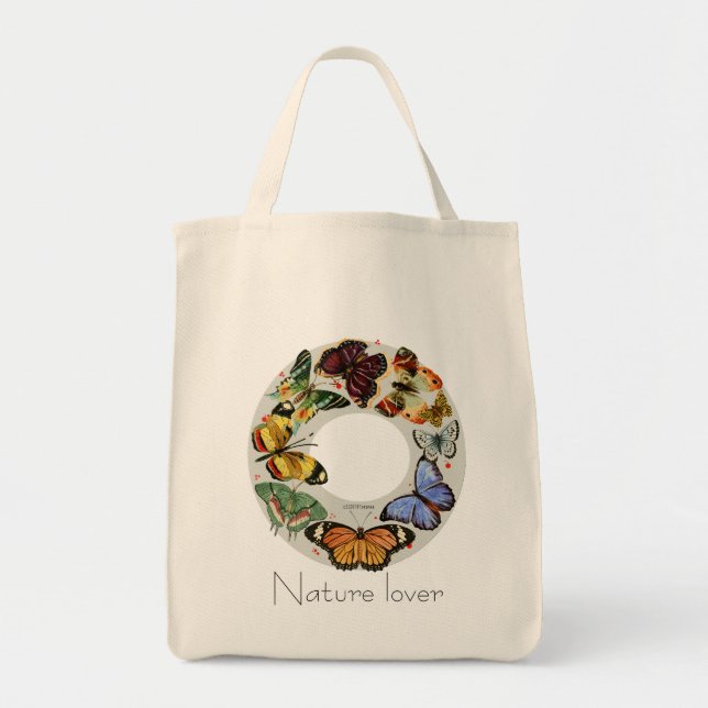 Bolsa Tote Grinalda da borboleta: saco de tinta (Frente)