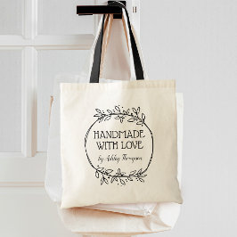 Bolsa Tote Grinalda Verde Estilosa Feita à Mão Com Amor