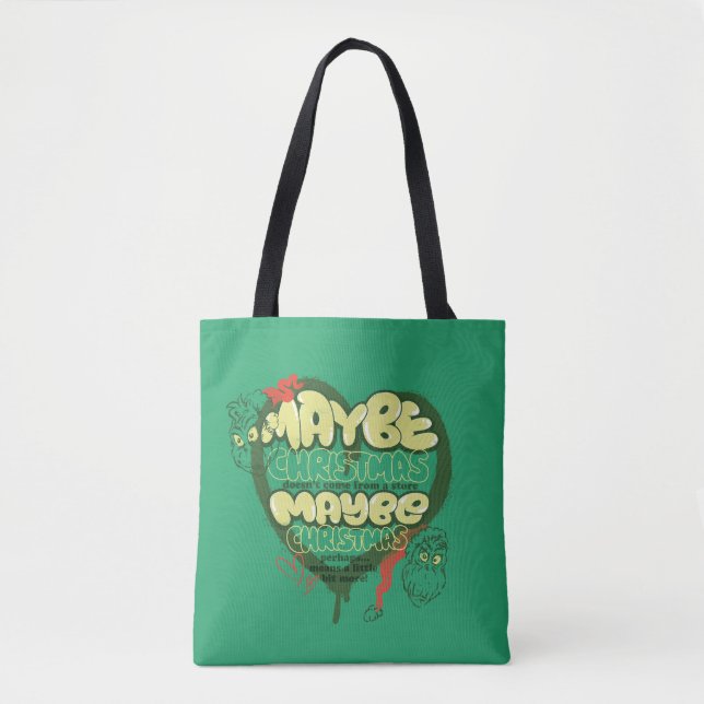 Bolsa Tote Grinch | Citação de Natal (Frente)