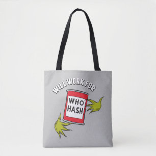 Bolsa Tote Grinch Clássico Vou Trabalhar por Quem Hash Quot