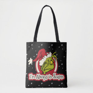 Bolsa Tote Grinch Eu Estou Sempre na Estação
