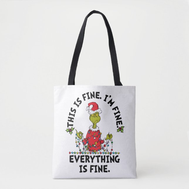 Bolsa Tote Grinch | Everything is Fine (Frente)