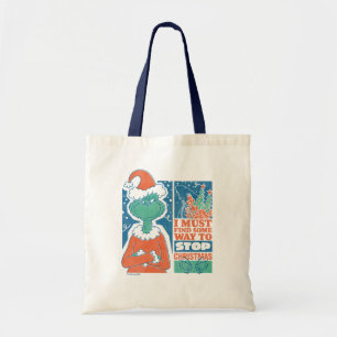 Bolsa Tote Grinch   Pare o Natal Gráfico Antigo