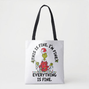 Bolsa Tote Grinch Tudo está bem
