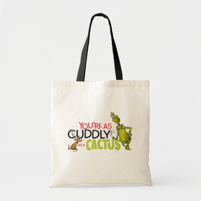 Bolsa Tote Grinch | Você é Tão Aconchegante Quanto um Cacto (Frente)