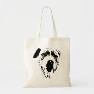 Bolsa Tote Grinning Pup — Pitbull Misture Close Crop
