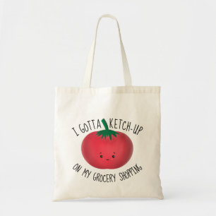 Bolsa Tote Grocería de Ketchup de Tomato Bonito Comprando