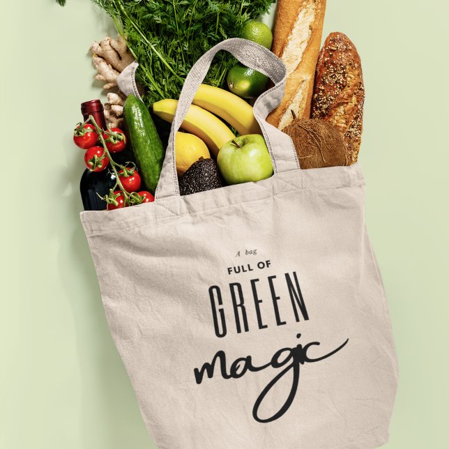 Bolsa Tote Grocería Mágica Verde Ecológica (Spread the magic of environmental responsibility and make a positive impact on our planet. )