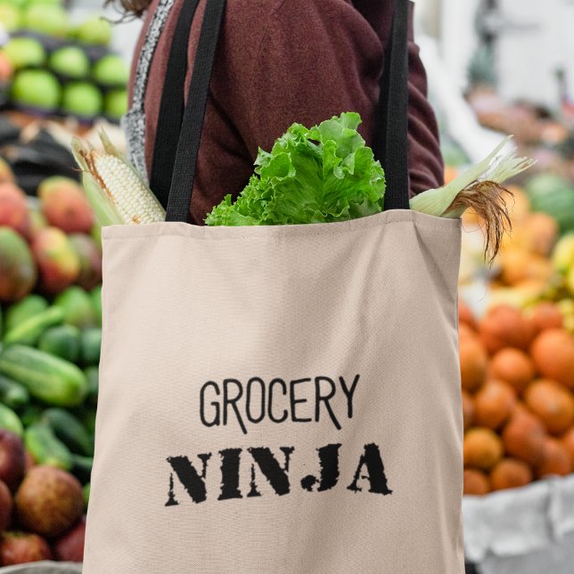 Bolsa Tote Grocery Ninja Funny Grocery Gift (Shop now  and become the ultimate Grocery Ninja!)