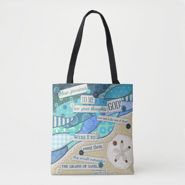 Bolsa Tote "Grões sacola da praia da escritura da areia" (Frente)