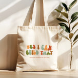 Bolsa Tote Groovy 1970 Sim Posso Construir Isso, Construtor<br><div class="desc">Não importa o que você construa,  esta bolsa de tote mostrará suas habilidades. Dê este bolsa de "Sim Eu Posso Construir Isso" para o construtor em sua vida.</div>