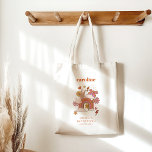 Bolsa Tote Groovy 70s Hippie Peace Orange Bat Mitzvah Persona<br><div class="desc">Groovy 70s Retro Hippie Peace Orange Bat Mitzvah Custom Tote Bag Favor de convidados</div>