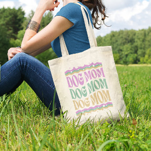 Bolsa Tote Groovy Dog Mãe Cachorro Canvas