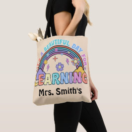 Bolsa Tote Groovy É Um Belo Dia Para Aprender Professor