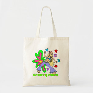 Bolsa Tote Groovy Hippie Mãe Flores Psicélicas