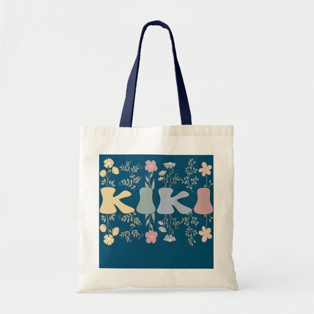 Bolsa Tote Groovy Kiki Avó Flores Kiki Avó (Frente)