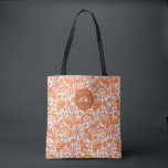Bolsa Tote Groovy Monograma Floral Laranja Retrô<br><div class="desc">A Bolsa Groovy Retro Laranja com Florais e Monograma é um acessório elegante e funcional perfeito para qualquer ocasião. Com seu padrão floral laranja ousado e monograma personalizado, essa bolsa adiciona um toque vibrante de cor ao seu guarda-roupa. Espaçosa o suficiente para carregar todos os seus pertences essenciais, seja indo...</div>