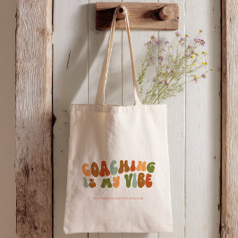 Bolsa Tote Groovy Retro Coaching é minha vibe, treinador