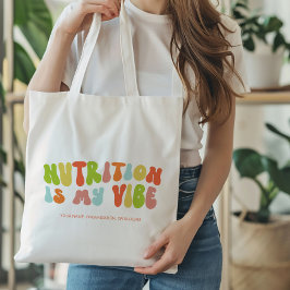Bolsa Tote Groovy Retro Nutrition é minha visão, nutricionist