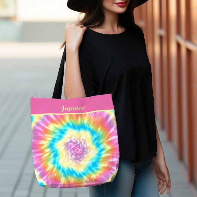 Bolsa Tote Groovy Tie Dye (Groovy Tie Dye Tote Bag)