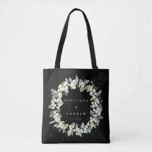 Bolsa Tote Groselha-preta-da-califórnia+Eucalipto Casamento d