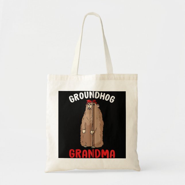 Bolsa Tote Groundhog Vovó Mulheres Woodchuck Engraçada Grony (Frente)