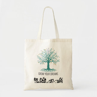 Bolsa Tote Grow Your Dreams Inspirational Motivational Grocer