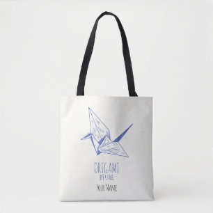 Bolsa Tote grua tradicional de arte origami