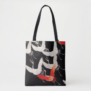 Bolsa Tote Gruas voadoras japonesas Kimono Art