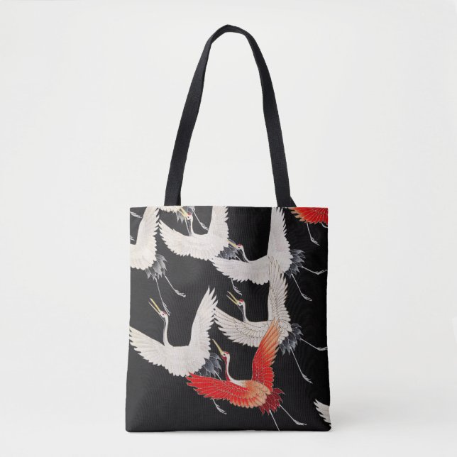 Bolsa Tote Gruas voadoras japonesas Kimono Art (Frente)