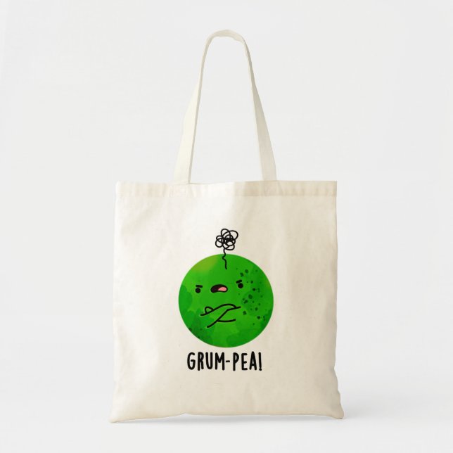 Bolsa Tote Grum-pea Funny Veggie Pun (Frente)