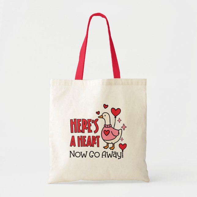 Bolsa Tote Grumpy Goose Heart Balloon Funny (Frente)