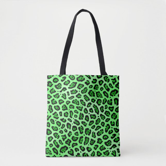 Bolsa Tote Grüne Jaguar Flecken Druck (Frente)