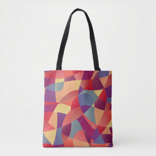 Bolsa Tote Grunge Colorido: Fundo dos Triângulos Geométricos