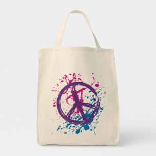 BOLSA TOTE GRUNGE E SINAL DE PAZ DO SPLATTER