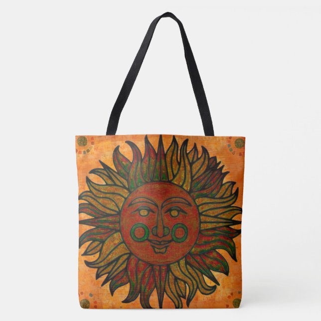 Bolsa Tote Grunge Harvest New Age Sun (Frente)