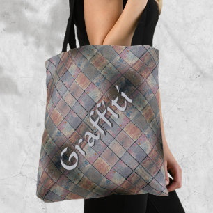Bolsa Tote Grunge Urbano de tijolos Verificado Personalizado