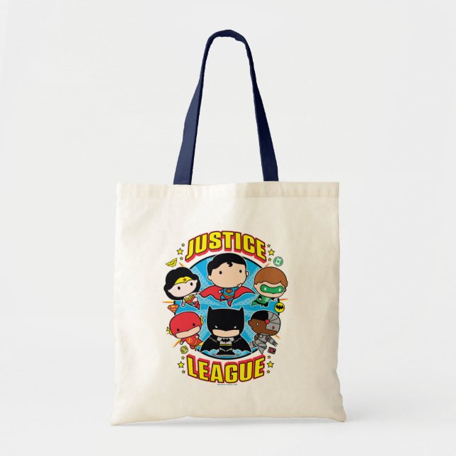 Bolsa Tote Grupo da Liga da Justiça Chibi (Frente)