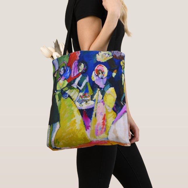 Bolsa Tote Grupo das Crinolinas por Wassily Kandinsky (Close Up)