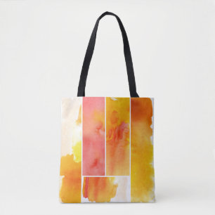 Bolsa Tote Grupo de aguarela abstrata pintado mão