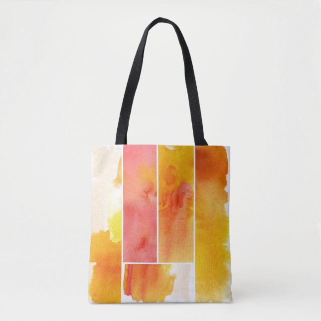 Bolsa Tote Grupo de aguarela abstrata pintado mão (Frente)