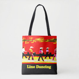 Bolsa Tote Grupo de danças ocidentais Red Black