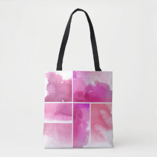 Bolsa Tote Grupo do abstrato 3 pintados mão da aguarela