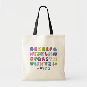 Bolsa Tote Grupo do alfabeto da bolha