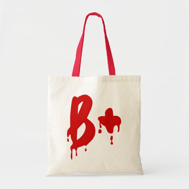 Bolsa Tote Grupo sanguíneo B+ Hospital #Horror Positivo (Frente)